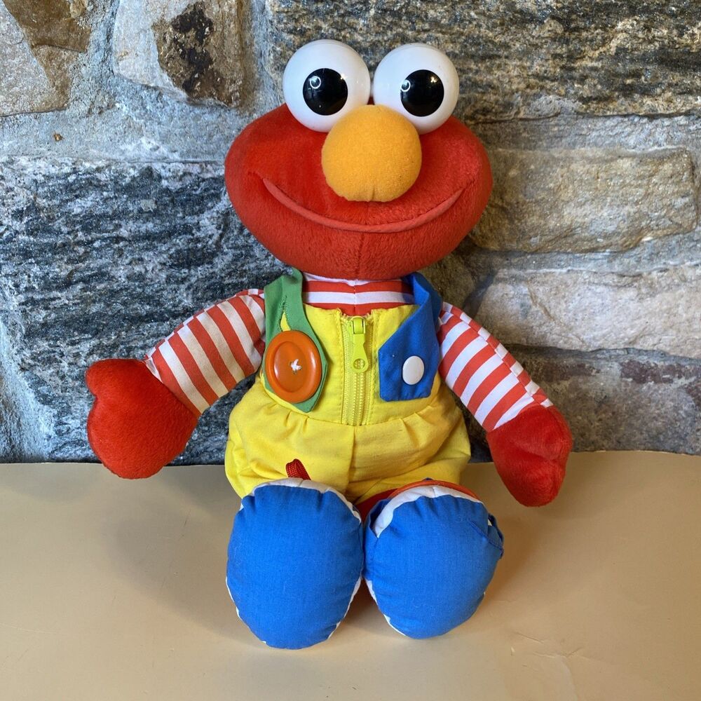 Vintage Playskool 1993 Dress Me Up Pal Elmo Doll Sesame Street Learning
